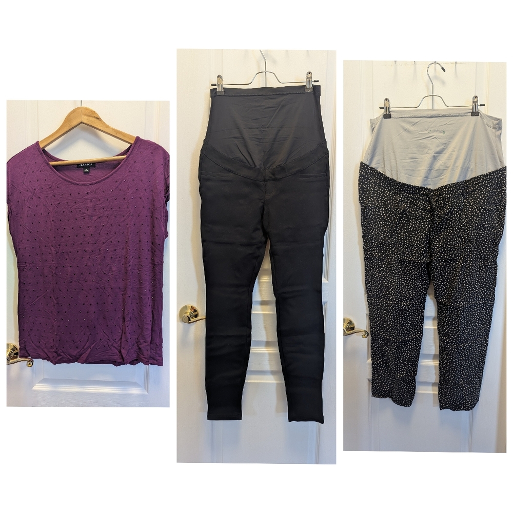 Maternity Wear Bundle - 2 Pants & 1 Tee